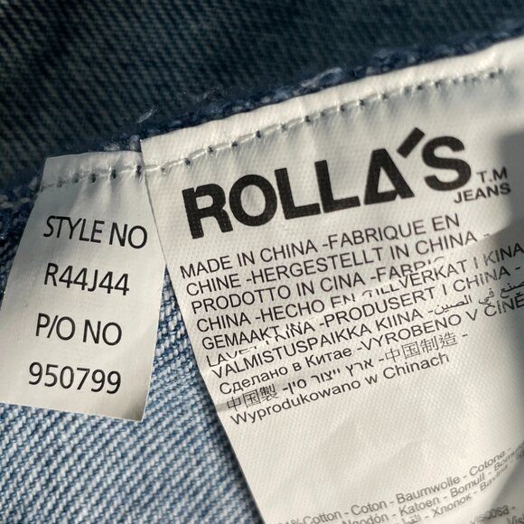 NWT ROLLA'S Kate Baggy 90s Blue Jean Womens 34 Vintage Blue Anthro FP - Picture 12 of 13